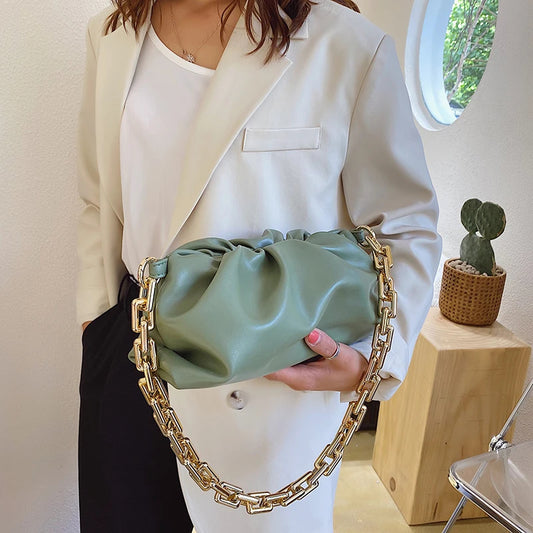 Women's PU Leather Plain Hand Bag