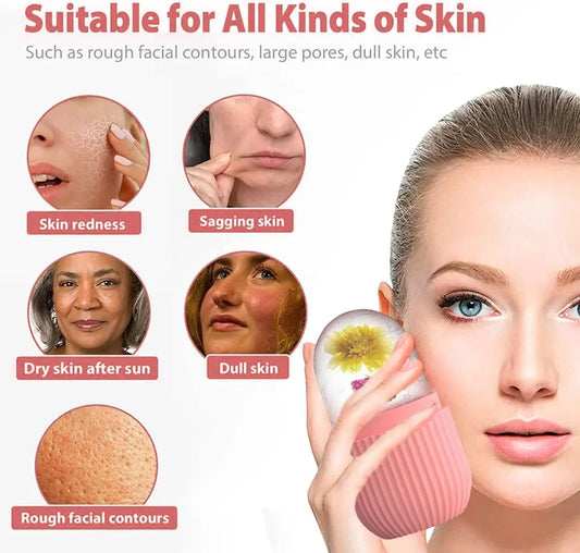 Silicone Cube Face Facial Ice Roller