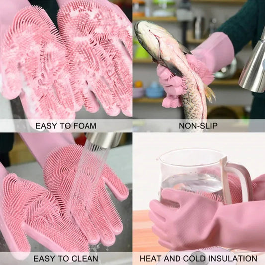 Silicone Washing Gloves
