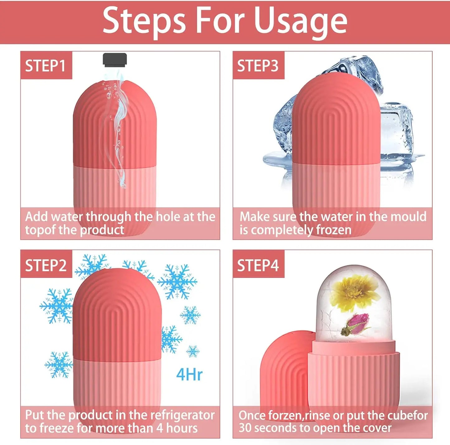 Silicone Cube Face Facial Ice Roller