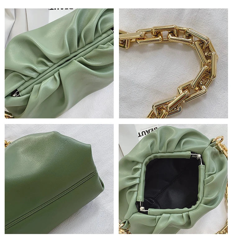 Women's PU Leather Plain Hand Bag