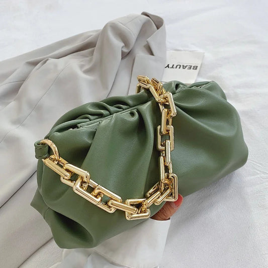 Women's PU Leather Plain Hand Bag