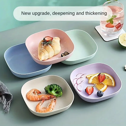 10pcs Plates Set With Holder (Random Colors)