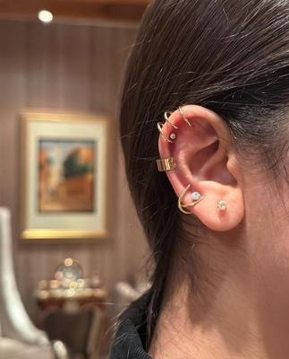 12 Pieces Vintage Gold Plated Ear Clip Earrings Set - NonPiercing Ear Cuff